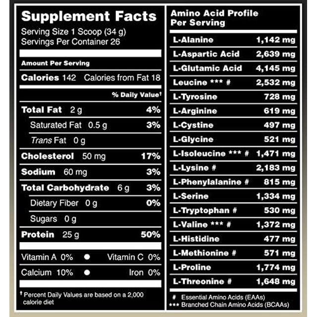 Amazing Muscle Whey Protein (Isolate & Concentrate) 2 Lbs Powder Supplement | Cookies & Cream Flavor | 26 Serving | Non-GMO | Gluten-Free | Made in USA
