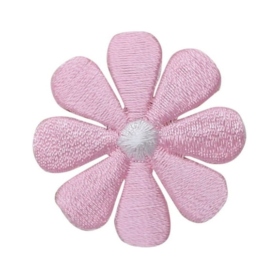 Medium - Pink Daisy - Flowers - Iron on Applique/Embroidered Patch