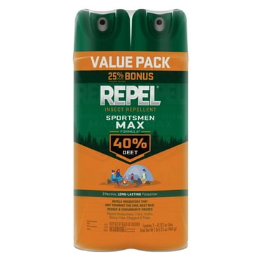 Repel Sportsmen Max Formula Insect and Mosquito Repellent, Bug Spray with 40% DEET, 2 Pack