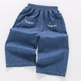 thumbnail image 5 of Bigetiay Girls Wide Leg Pants Summer Lightweight Soft Denim Casual Loose Fit, Size 7-8 Years, 5 of 6