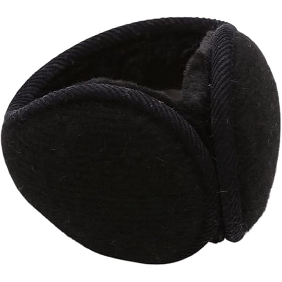 Fu997 Winter Warm Outdoor Earmuffs, Foldable Ear Warmers Knit Furry Fleece Ear Muffs for Women Men