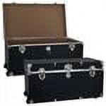 Seward Trunk Trooper 31-Inch Footlocker Trunk with Wheels, Black