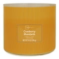 thumbnail image 2 of Mainstays 3-Wick Textured Wrapped Cranberry mandarin Scented Candle, 14 oz, 2 of 6