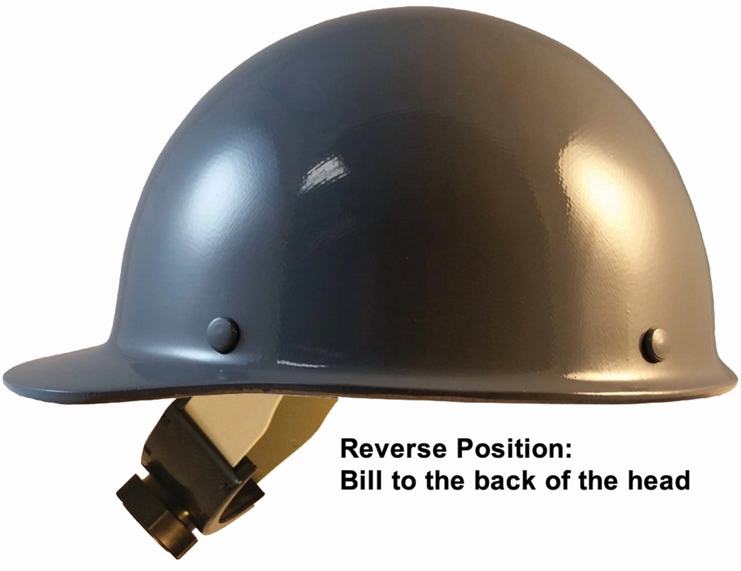 MSA Skull Guard Hard Hat - Fiberglass Cap Style With Swing Suspension - Custom Gray Color