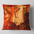 thumbnail image 2 of Designart Abstract Fire Red - Abstract Throw Pillow - 16x16, 2 of 5