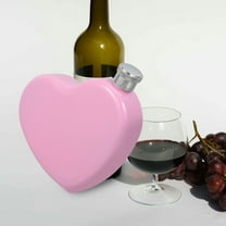 RENACLIPY Small Flask Heart Shaped Hip Flask Compact Design for Social Gatherings 1Set