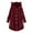 Claret, variant on Womens Full Zip Up Hoodie Fuzzy Fleece Jacket Plus Size Button Fluffy Pullover Tops Long Sleeve Hooded Coat Claret