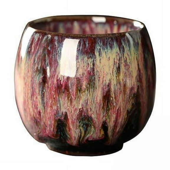 Almencla 5x Tea Cups,Pottery Chinese Tea Cup ,Japanese Tea Cups,Asian Porcelian Tea Cups,110ml Handleless Cup for Matcha Tea,Green Tea,Latte,Cappuccino