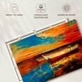 thumbnail image 6 of Elephant Stock Sunset Seascape Scene Wall Art - Horizontal Canvas Wall Art - Living Room Wall Decor - Transportation Canvas - Orange And Turquoise Decor - 48" x 32", 6 of 8