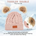 thumbnail image 4 of Kids Winter Pompom Hat Knitted Ski Beanie Hat Double Pom Beanie Cap for Girls Boys, for 1-3 Years Old, 4 of 6