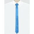 thumbnail image 2 of INSPIRE CHIC Men's Self Tied Solid Color Bussiness Neckwear Party Slim Neckties Sky Blue One Size, 2 of 6