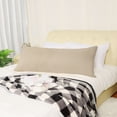thumbnail image 3 of Unique Bargains Pillowcases 2 Pack Microfiber Body Pillow Covers Khaki 20" x 48", 3 of 8