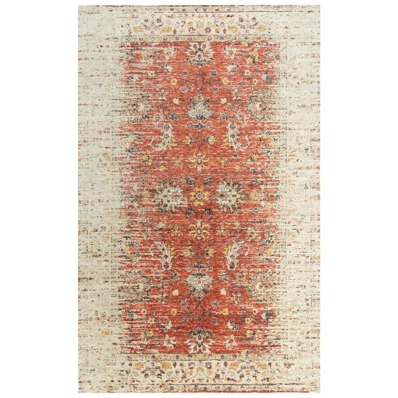 Alora Decor Infinity 5' x 8' Classical Red/Beige/Rust/Gold Hybrid Area Rug