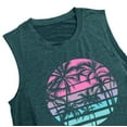 thumbnail image 6 of YI XIANG RAN Summer Beach Tank Shirts Women Palm Trees Sunset Beach Tank Top Tropical Hawaiian Vacation Sleeveless Shirt, 6 of 6