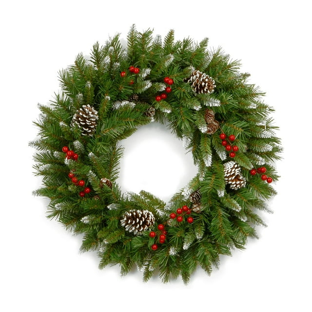 National Tree Company 24 Inch Artificial Frosted Berry Holiday Wreath