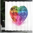 thumbnail image 4 of Ambesonne Colorful Shower Curtain, Love Heart Romance, 69"Wx84"L, Multicolor, 4 of 5
