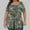 Army Green, variant on FDGIU Women's Plus Size Summer Tunic Tops 2025 - Soft V-Neck Short Sleeve Blouse, Loose Fit Flowy Casual Shirts
