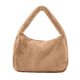 thumbnail image 3 of Women's Plush Tote Bag Simple Shoulder Bag Armpit Bag Large Capacity Casual Handbag Khaki One Size, 3 of 5