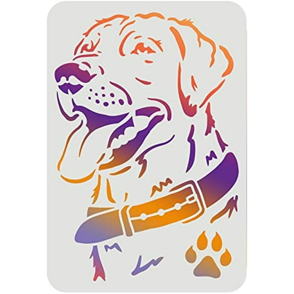 Labrador Dog Stencil 11.7x8.3 inch Labrador Retriever Dog Stencils for Painting Reusable Labrador Face Stencil for Painting on Wood Tile Paper Fabric Floor Wall