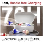 Hearing Aids for Seniors, Invisible Hearing Amplifiers with Noise Cancelling, Rechargeable Hearing Aids, Comfort In-ear Hearing Devices for Severe Hearing Loss Adults
