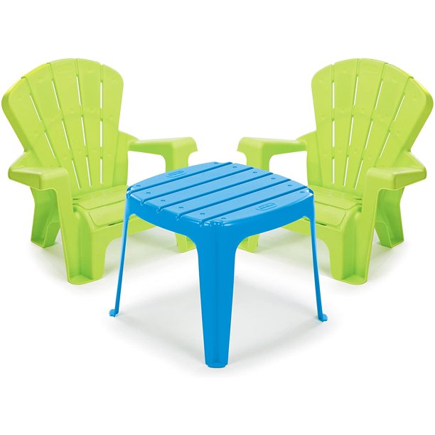 Little Tikes Garden Table and Chairs Set, Blue/Green - Walmart.com