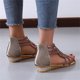 thumbnail image 5 of Verano Mujer Cuñas Punta Abierta Sandalias Transpirables Cremallera Casual Rhinestones Zapatos Wmkox8yii nm2411, 5 of 9