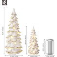 thumbnail image 3 of Christmas Tree with Lights 2PCS White Gold Tabletop Trees Decor Light Up Resin Xmas Tree for Holiday Desk Centerpieces, House Office Mantel Display, 3 of 7