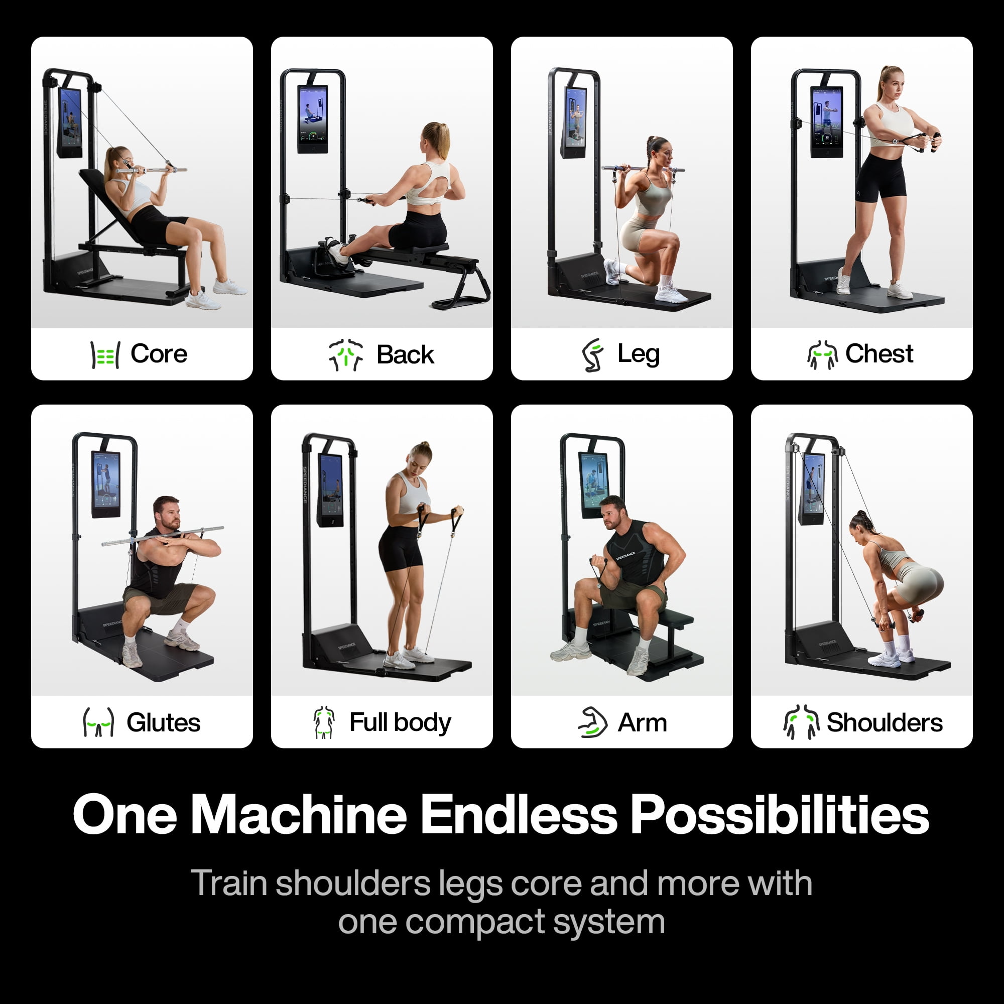 Speediance AI-Powered Smart Home Gym System, Multi-functional Smith Workout Machine & Full Body Strength Training Fitness Equipment, All-in-One Training Machine with Digital Weight Gym Monster 2