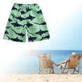 thumbnail image 3 of Beach Shorts Men Summer Beach Swimsuit Polyester Breathable Five Point Summer Shorts Swimming Trunks for Shopping Sports Party River Tracing Green XL, 3 of 8