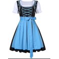 thumbnail image 1 of Disfraz de criada de cerveza alemana, vestido Dirndl del Oktoberfest bávaro, top y delantal, 1 of 3