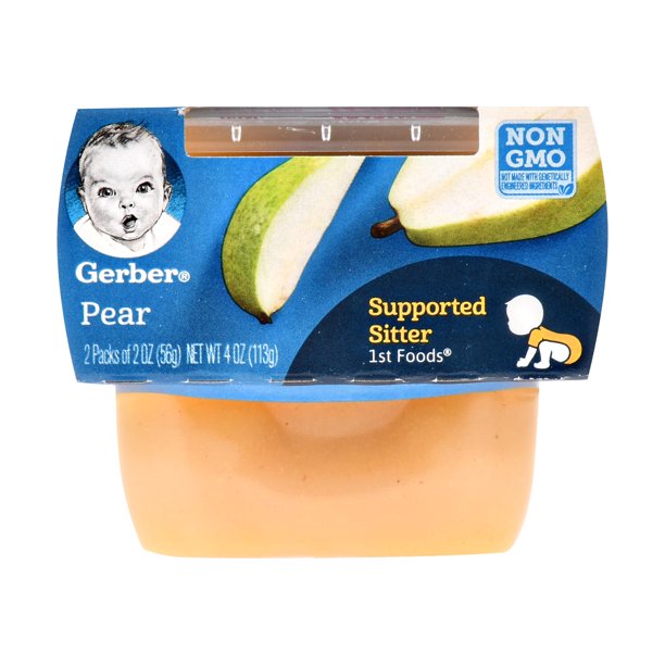 Gerber 1st Foods Pear Tubs, 2 Oz., 2 Count
