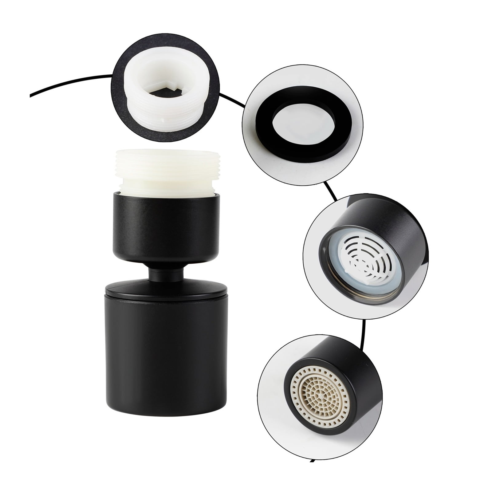 Faucet Aerator,Swivel Kitchen Sink Aerator Adjustable PressureTap Head Water Saving Shower Faucet Nozzle Adapter For Kitchen, Bathroom Faucet ,Water Saving