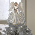 thumbnail image 2 of White Christmas Angel Tree Topper With Led Lights, 2 of 4