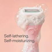 Schick Intuition Advanced Moisture Women's Razor Handle Plus 2 4-Blade Razor Refills, Lather & Shave In One Step
