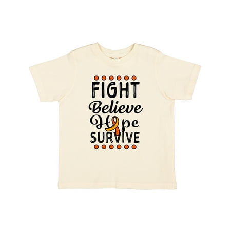 

Inktastic Leukemia Awareness Fight Believe Hope Fight Gift Toddler Boy or Toddler Girl T-Shirt