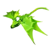 3D Printed Winged Dragon Figurine Featuring Multi-Jointed Technology For Flexible Body Tail Head Poses Press-To-Close Jaw Mechanism, Lifelike Detailed Design Ideal For Interactive