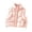 Pink, variant on Baby Boys Stand Collar Quilted Puffer Vest With Bear Charm And Zip Front
