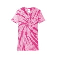 thumbnail image 5 of Port & Company Ladies Tie Dye V Neck Tee-XS (Pink), 5 of 6