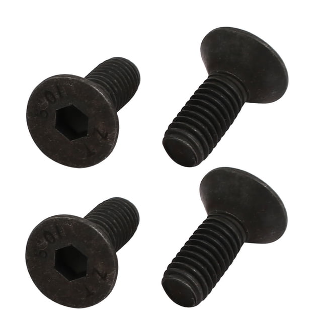 Unique Bargains 4pcs M6x16mm Flat Countersunk Head Hex Socket Left Hand Thread Bolt DIN7991