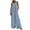 Blue, variant on ABATAB Women's Striped Wide Leg Overalls Summer Sleeveless Romper Square Neck Long Pants Comfy Baggy Jumpsuits with Pockets