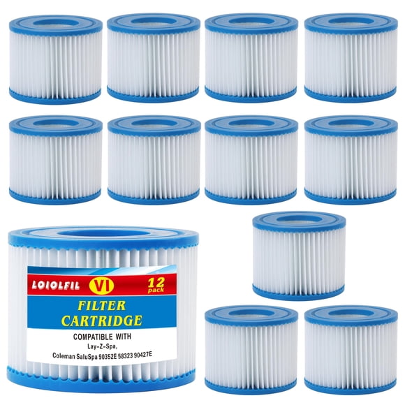 Filtro para Spa LOIOLFIL Tipo VI, Compatible con Saluspa Hot Tub, Paquete de 12