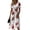 White, variant on Womens Halloween Dresses Bat Moon Short Sleeve Spooky Dresses Ghost Castle V Neck Horror Midi Dresses, 3XL