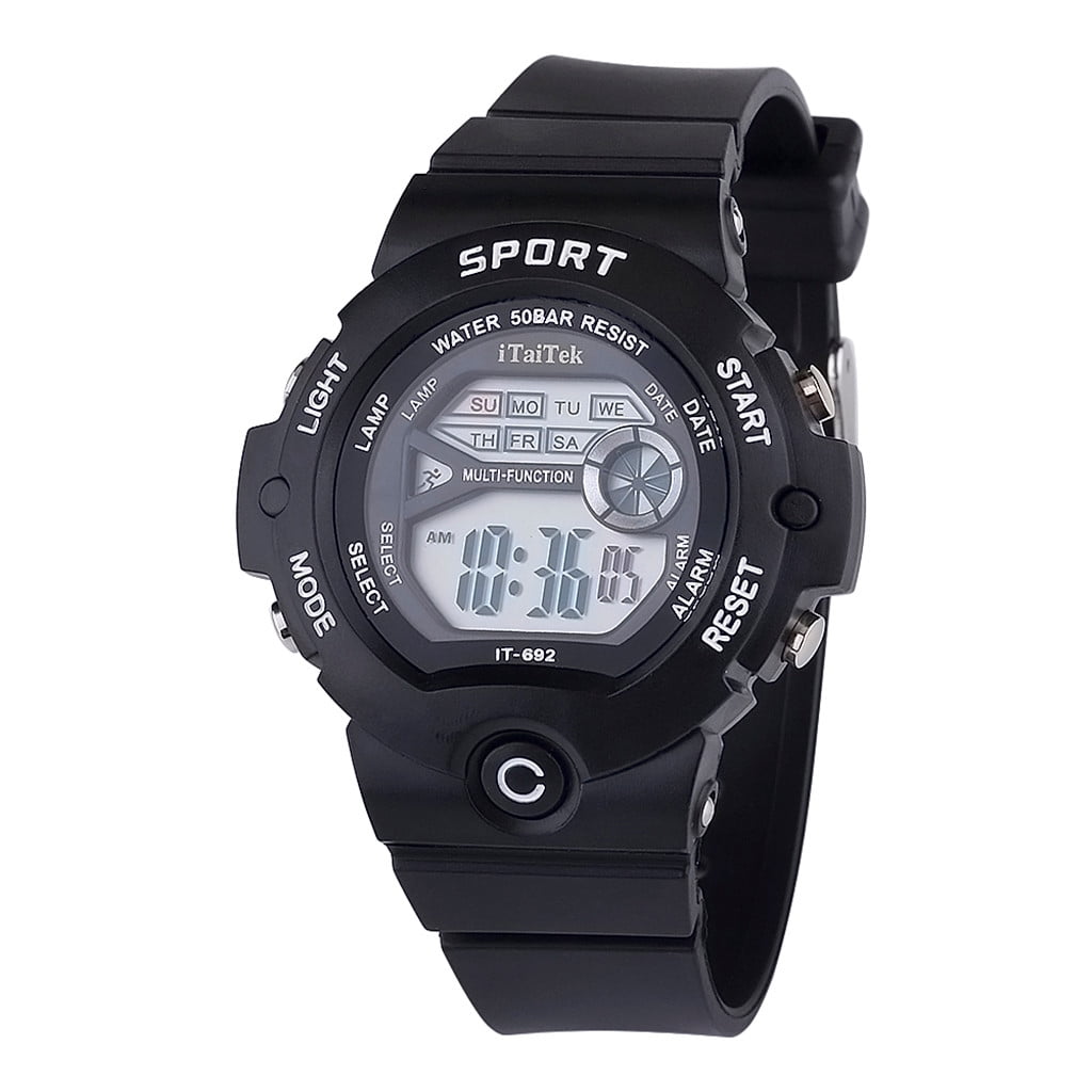 Casio W-93H-1A Mens Black 50M WR Watch LED Light Alarm Multi Function New