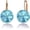 Blue, variant on Austrian Crystal Round Drop Earrings for Women 14K Gold Plated Hypoallergenic Leverback Hoop Earrings