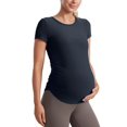 thumbnail image 1 of Remera de Maternidad CRZ YOGA Cloudweight Suave con Fruncido Lateral Azul Marino M, 1 of 4