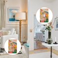 thumbnail image 4 of Yayeee Duplex Wall Plate 1-Gang 4.5"x2.7" Home Receptacle Light Switch Decorative Outlet Cover, Pink Cityscape Painting, 4 of 7