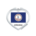 thumbnail image 1 of American State Flag Contour Virginia Mirror Travel Magnification Portable Handheld Pocket Makeup, 1 of 3