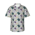thumbnail image 2 of Goofa Turtle Hawaiian Shirt for Men, Unisex Summer Beach Casual Short Sleeve Button Down Shirts,Aloha Tropical Floral print shirt-Small, 2 of 9