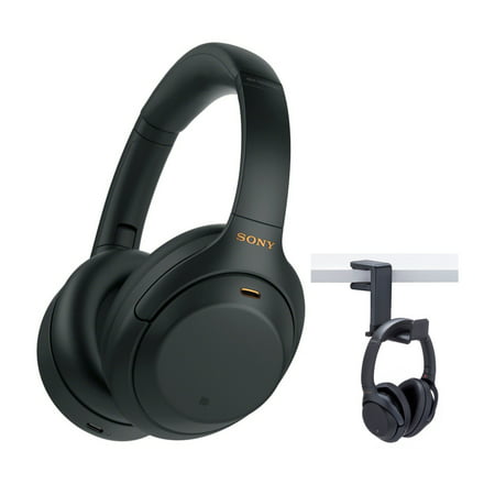 Sony WH-1000XM4 Wireless Noise Canceling Over-Ear Headphones (Black) bundle