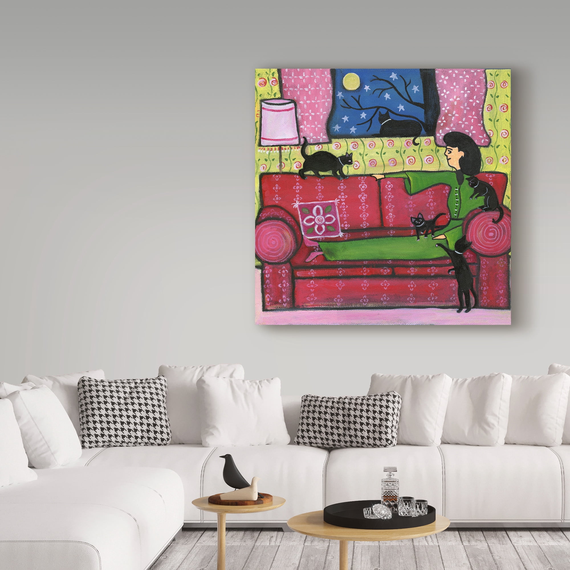 Trademark Fine Art 'Playtime With Kittens' Canvas Art by Cheryl Bartley